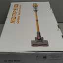 Cordless Vacuum Cleaner, 650W/55KPA, 70 Mins Runtime Self-Standing Stick Vacuum, Vacuum Cleaners for Home with Anti-Tangle Brush, Smart Display, 1.8L Cup Vacuum for Pet Hair/Carpet/Floor (Gold)