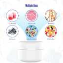 Houseables Lotion Jars, Lotion Container, Cosmetic Jars with Lids, Body Butter Containers, Travel Pots for Creams, Makeup, Moisturizer, Storage, Refillable, Empty, Small, Plastic, White, 4 OZ, 12 PK