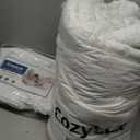 CozyLux Oversized King Comforter Set White Seersucker 7 Pieces 120x98 Bed in a Bag Comforter Set with Sheets, Luxury Soft Bedding Sets with Down Alternative Comforter, Sheets, Pillowcases & Shams