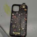 Petitian for iPhone 14/13 Case with Wallet - Women Girls Cute Girly Aesthetic Unique Design Leather Credit Card Holder Cardholder Stand Wristband for iPhone 14/13, Grow Flower