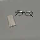 TJUTR Fashion Clear Glasses Non Prescription Fake Glasses for Women Blue Light Blocking Rectangle Metal Glasses Frame (A1 Black)
