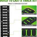 E Track Tie Down Rail Kit - 4' (4 Pack) - 6,000lbs Break Strength - Black - Heavy Duty E Track Rail for Securing Cargo, Motorcycles, Bikes, Trailers