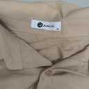 Runcati Mens Button Down Shirt Cotton Linen Casual Long Sleeve Shirts Collared Hippie Beach Tops (Medium, Khaki)