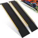VNN 48" Aluminum Shed Ramps 2PCS - 4' Long Loading Ramp for Lawn Mower, 9.8" Wide Ramps for Shed, 1200 lbs Capacity Trailer Ramp for Motorcycle, E-Bike, Dirt Bike, Scooter, Bicycle