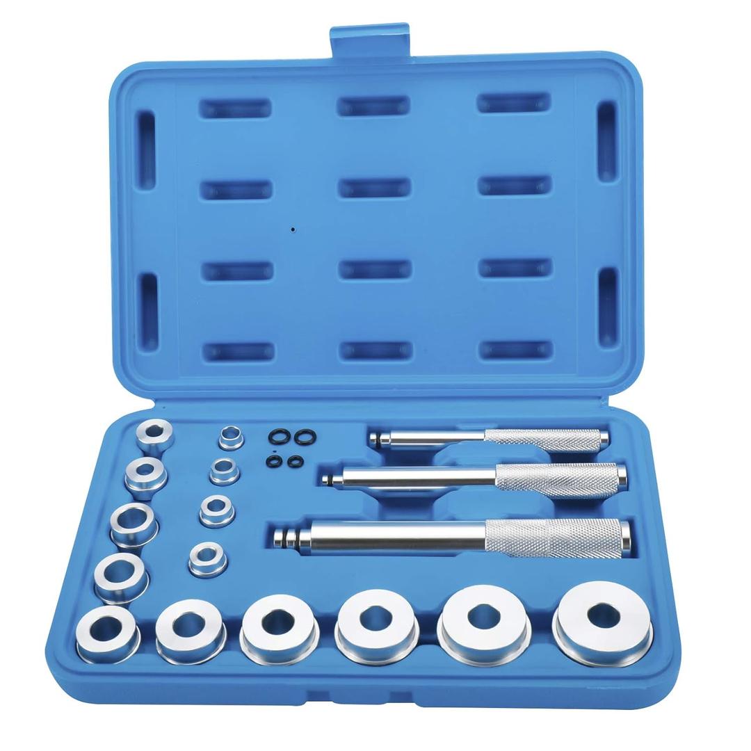 KUNTEC 17 Pcs Bearing Race and Seal Bush Driver Set for Automotive Wheel Bearings