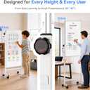 maxtek 48 x 24 Rolling Whiteboard Height Adjustable with Side Marker Holder