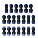 6mm OD Pneumatic quick Connector Push to Connect fittings Straight Union/Coupler (Pack of 20)