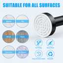 TEECK Shower Curtain Rod, 32-92 inch Adjustable Spring Tension Curtain Rod, Never Rust Anti-Slip Shower Curtain Rod for Bathroom, No Drilling, Never Collapse, Easy to Use, Black