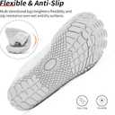 Barefoot Shoes for Men and Women | Wide Toe Box & Zero-Drop Sole for Natural Movement | Minimalist Trail Running, Hiking & Water Sports Shoes | Flexible, Lightweight & Non-Slip (9.5 Women/7.5 Men, Color_white)