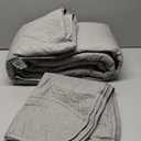 Chezmoi Collection Austin 3-Piece Oversized Bedspread Coverlet Set (Queen, Gray)