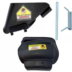 731-07131 Side Discharge Chute with 987-02516A Hinged Mulching Plug Assembly Compatible with MTD Troy-Bilt Craftsman Cub Cad Mulch Plug Yard Machines Bolens Yard Man 98702516A 98702516 731-7131