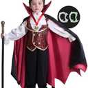 Spooktacular Creations Halloween Gothic Vampire Costume Kids, Deluxe Halloween Vampire Costumes for Dress Up, Role Play 2-3