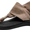 LLSOARSS Women's Plantar Fasciitis Feet Yoga Sling Sandal Arch Supports Orthotics Flip Flops Relieve Flat Feet, High Arch, Foot Pain (Brown)8, Light Natural