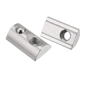 uxcell Roll-in Spring M6 T Nut, Roll Ball Elastic Nuts for 4040 Series Aluminum Extrusion Profile Suitable for Aluminum Profile with 8Mm Groove Depth, Pack of 12