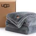 UGG Euphoria Throw Blanket, Plush Faux Fur Blanket, 50" x 70", Grey Blue