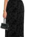 Nitzana Women's Sexy V Neck Sleeveless Mesh Maxi Dresses Summer Casual Elegant Long Floral Dress Wedding Guest Cocktail Party Size S