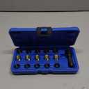 Spark Plug Thread Repair Kit, 16pcs M14 x 1.25 Tap Spark Plug Rethreading Set with Portable Case, Tap Stainless Steel Auto Spark Plug Repair Tool for Gasoline Engines, Generators(size:16pcs)