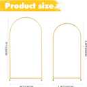 Gold Metal Wedding Arch Backdrop Stands Set of 2 (7.2FT & 6.6FT), Metal Square Balloon Arch Frame for Birthday Party, Ceremony, Baby Shower