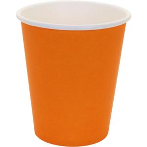 Yes!Fresh Hot Party Paper Cups, 8 Ounce, 50 Count, Multiple Colors (Orange)