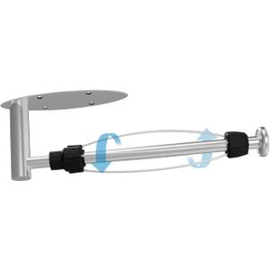 2 x Paper Towel Holder Under Cabinet - Wall Mount Paper Towel Holder with Damping Effect, Adhesive Hanging Silver Stainless Steel Paper Towel Rack for Kitchen & Bathroom