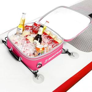 MORXPLOR Waterproof PVC Paddleboard Cooler Deck Bag - 12 Can Soft Insulated Cooler for Paddleboarding, Camping, Kayaking Pink