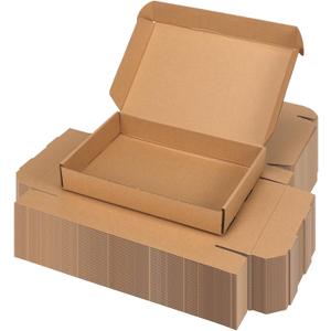 12x8x2 inch Shipping Boxes Set of 30 Brown, Inner Size 11.6x7.6x1.6 inch Cardboard Mailing Boxes for Small Business Packaging or Gift Wrapping