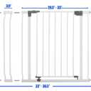 Dreambaby Liberty Walk Thru Baby Safety Gate Set - with 3.5inch Extension Panel - Fits 29.5-36.5inch Openings - Pressure Mounted Security Gates - White