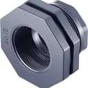 1 Pcs 3 Inch PVC Bulkhead Fitting Water Tank Connector Plumbing Bulkhead Pipe Fitting NPT for Rain Barrels, Aquariums, Tubs, Pools