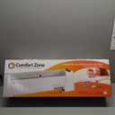 Comfort Zone 1500W Convection Baseboard Heater with Built-In Thermostat, Overheat & Tip-Over Protection, Dent-Proof Ends, Plug-In Portable, Ideal for Home, Bedroom & Office, White