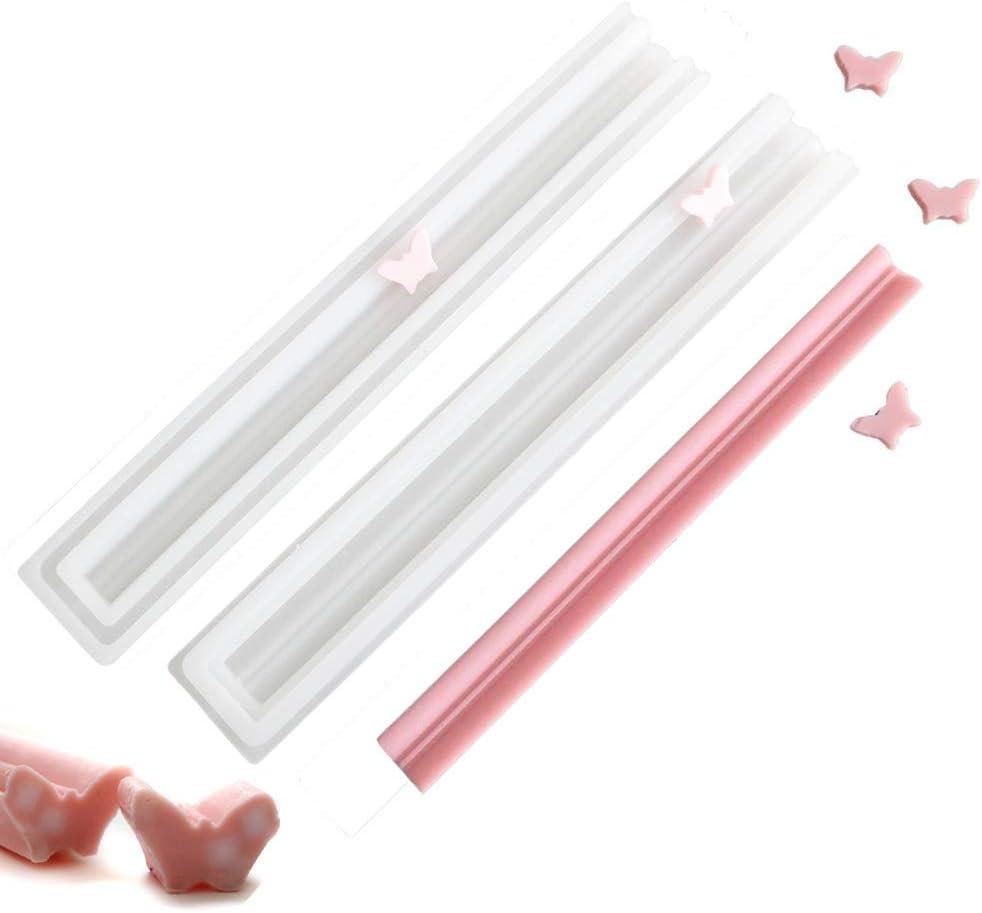 EchoDone Butterfly Tube Column Silicone Soap Candle Mold Embed Soap Making Supplies Silicone Mold for Soap