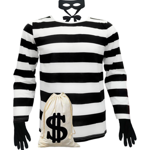 Costume Accessory Set: Bank Robber Costume for Adults L