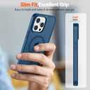 SUPFINE Magnetic for iPhone 15 Pro Max Case(Compatible with MagSafe)(Military Grade Drop Protection) Slim Translucent Matte Shockproof with Anti-Fingerprint Phone Case,Deep Blue