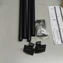1 Set Curtain Rods Windows Black Drapery Rods Square Finials Square