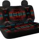 Navajo Print Car Bench Protector Toop cover Southwestern Style Back Seat Covers for Kids Dogs Washable Auto Seat Cushion Fits Most Vehicles for Women Girls, (Only Top Cover)