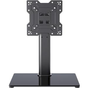 Universal TV Stand Base, Table Top TV Stand for 17-43 Inch LCD/LED TVs, Height Adjustable Monitor Mount Stand with Tempered Glass Base Holds up to 88lbs VESA 200x200mm, TS103