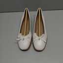 Naturalizer Women's Essential Ballet Flat Leather 9.5M, White