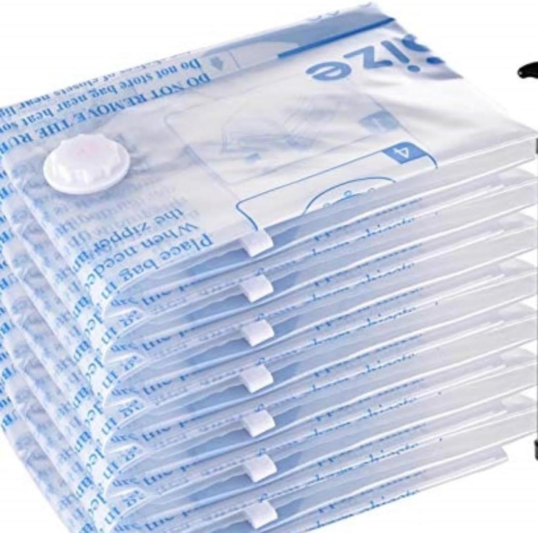 MEIQIHOME Vacuum Storage Bags, Space Saver Sealer Bags,Vacuum seal bags for clothing, Pillows, Comforters, Blankets, Bedding,Travel,8 LARGE