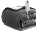 Sheet&Joy Heated Blanket Electric Grey Throw - 50"x60" Heating Blanket Throw 1/2/4/6/8 Hours Auto-Off 8 Heat Level Over-Heat Protection Flannel Sherpa Electric ETL Certification