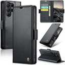 Wallet Case for Samsung Galaxy S26 Ultra, PU Leather Magnetic Flip Case with RFID Blocking Card Holder for Women Men, Shockproof Durable Protective Phone Cover for Galaxy S26 Ultra (Black)