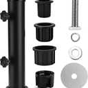 Umbrella Tube Base Universal Granite Umbrella Stand Tube Outdoor,Outside Stone Umbrella Stainless Steel Tube Base,Heavy Duty Flag Pole Stake Holder,Table Umbrella Tube Bracket,DIY Umbrella Tube Mount