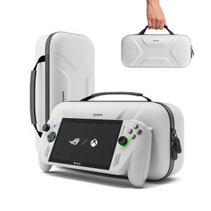 Syntech Carrying Case Compatible with ASUS ROG Xbox Ally/Xbox Ally X 2025 Console and Accessories, Protective Hard Shell Case with Built-in Foldable Stand Large Storage, Portable Travel Bag, White