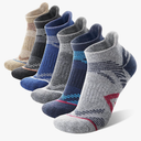 ANTSANG 6 Pairs Merino Wool Ankle Hiking Running Socks Compression Thick Cushion Breathable No Show Socks for Men Women