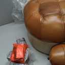 Animal Footstool Turtle Upholstered Ottoman PU Leather Pouf Wood Foot Stool Rest for Living Room Bedroom Sofa Bench Seat Chair, Grass (Large, Brown)