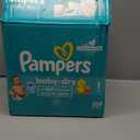 Pampers Diapers - Baby Dry - Size 1, 204 Count, Absorbent Disposable Infant Diaper (Packaging May Vary)