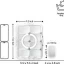 HRXFOZ Divided Serving Tray with Lid and Handle,8 Compartments Snacks Box,Snack Fruit and Veggie Tray,Portable Platter for Candy Fruits Nuts Snack Party Entertaining Picnic (1 PCS)