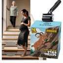 16 Pack Clear Stair Treads for Wooden Steps Indoor - 24"x4" Non Slip Stair Treads. Self Adhesive, Safe Anti Slip Tape for Kids, Seniors & Pets. Staircase Step Tread Includes Rubber Roller