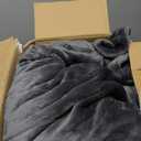 Sealy Electric Blanket King Size, Flannel Heated Blanket with Dual Controller, 10 Heat Setting & Auto Shut Off for Bed & Living Room - Grey, 100 x 90 Inch