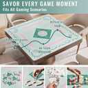 Mahjong Mat 31.5 * 31.5 Inch Non-Slip Noise Reduction, American Mahjong Mat for Table with Bag, Waterproof Surface Mah Jongg Mats for Poker, Card, Dominoes, Board & Tile Games （Light Green
