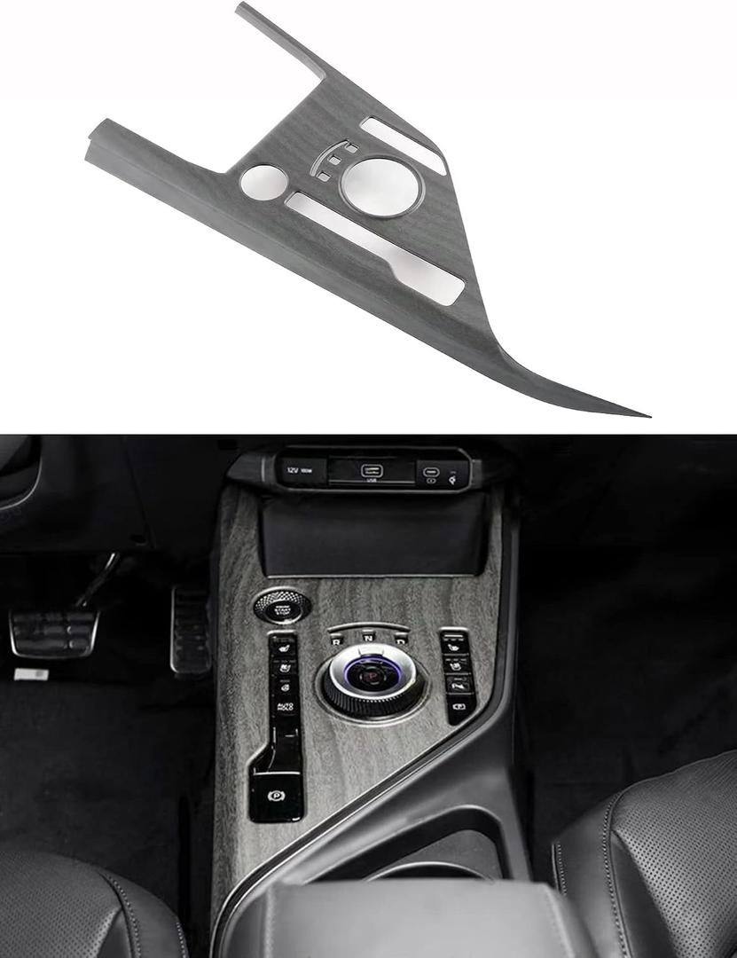 Kadore for 2023-2026 Kia NIRO EV Electronic Gear Shift Panel Cover Trim - Center Console Shifter Accessory Wood Grain Style (Left Hand Drive)