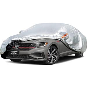 Car Cover Custom Fit Volkswagen Jetta (2005-2025) Waterproof for Automobiles, Oxford Sun Rain Dust Snow Protection (Ships from US Warehouse, Delivery 3-8 Days) (Single Layer-Oxford)